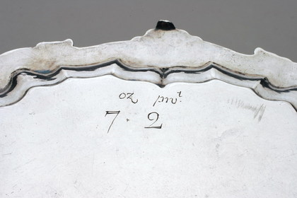 George II Provincial silver Waiter - John Kirkup, Newcastle